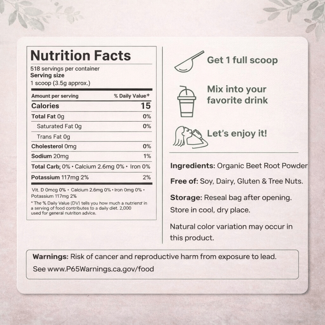Versato™ Organic Beet Root Powder